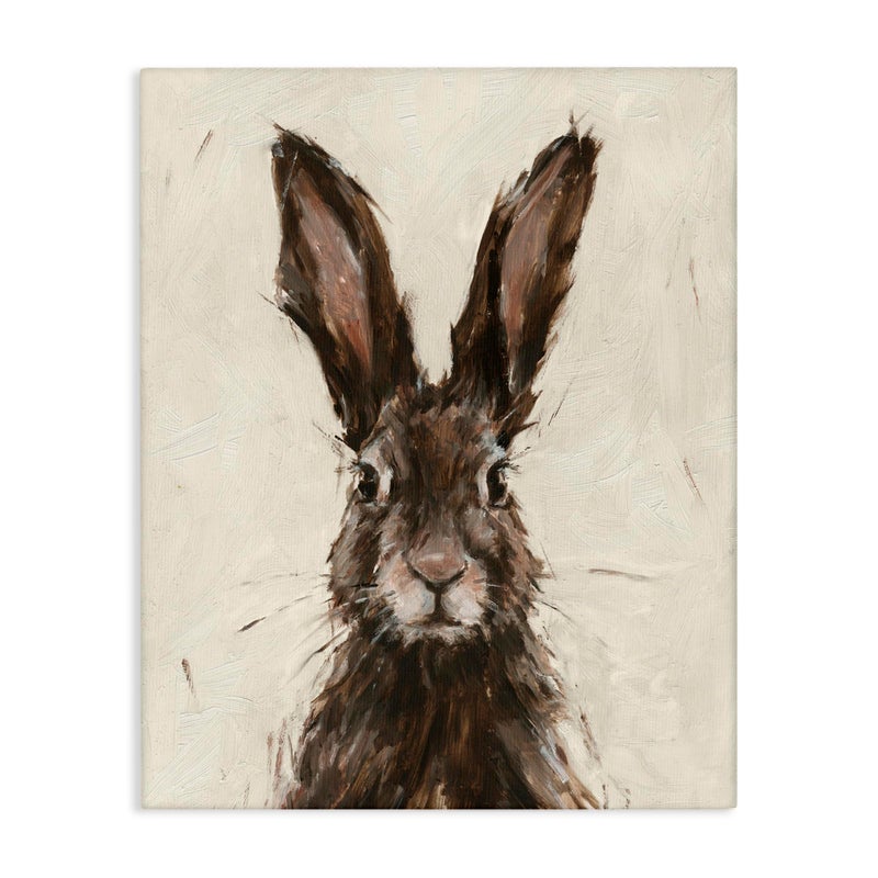 Stupell Industries Brown European Rabbit Hare, Designed By Ethan Harper, 24 x 30, Canvas Wall Art - Image 1